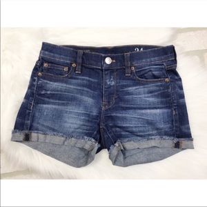 J. Crew Distressed Raw Fray Hem Jean Shorts